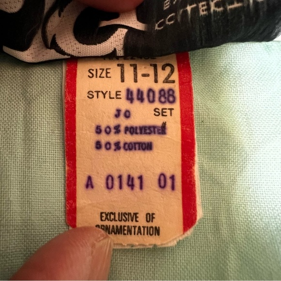 JG Collection by Joyce women’s Blouse. Sz 11/12. mint Green  blended fabric - Picture 7 of 7